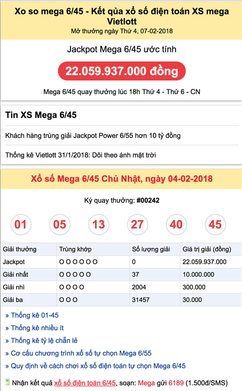 Jackpot uoc tinh 7-2-2018